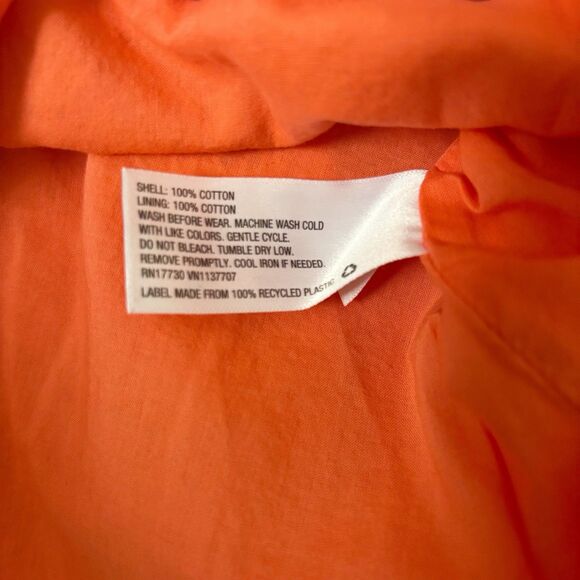 Cat & Jack Dress Girls 2T Orange Eyelet A-Line Mid Pullover Roll Cuff - Picture 5 of 8